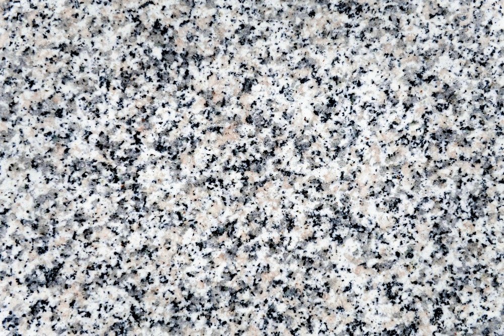 Speckled black, white and gray granite slab