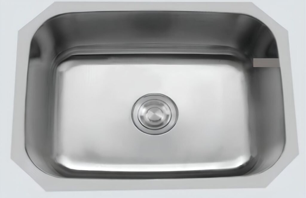 Stainless steel rectangular undermount kitchen sink included free with every countertop