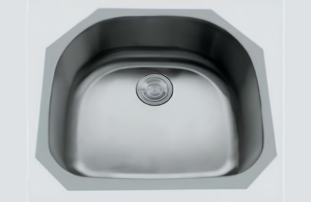 Stainless steel D-bowl undermount kitchen sink included free with every countertop