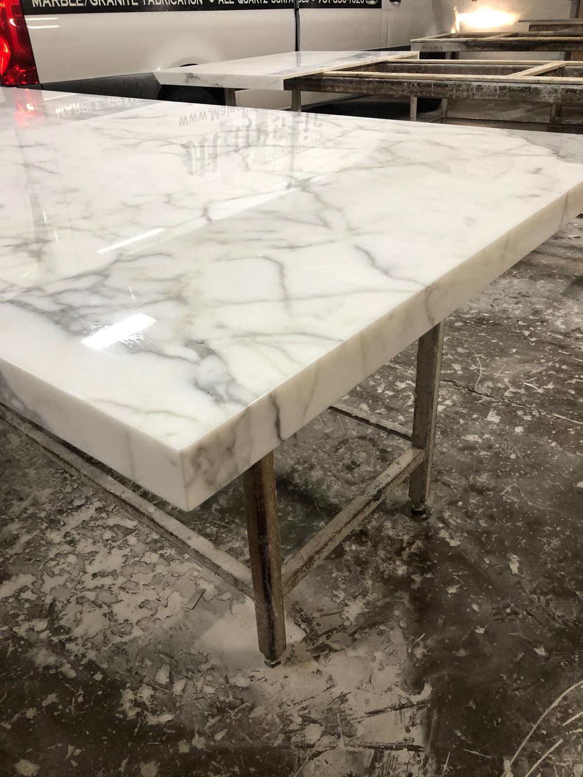 Marble slab fabrication — Quartz Solution, North Carolina